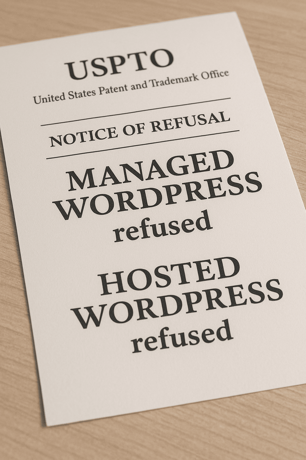 USPTOが「Managed WordPress」「Hosted WordPress」商標を拒否